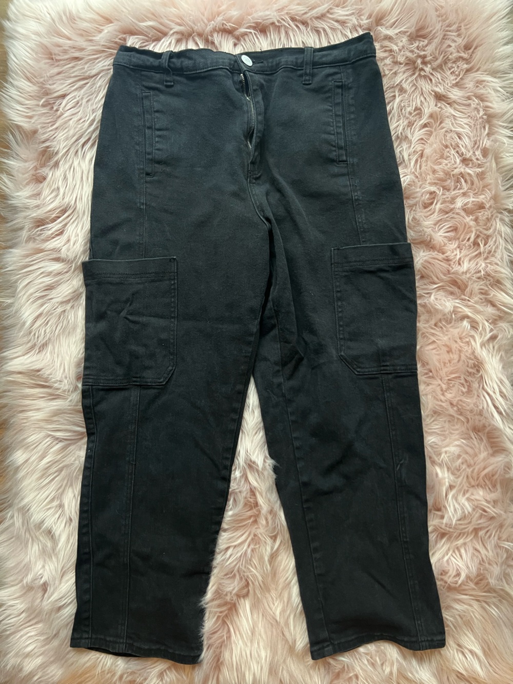 Women's Black Utility Cargo Pants XL